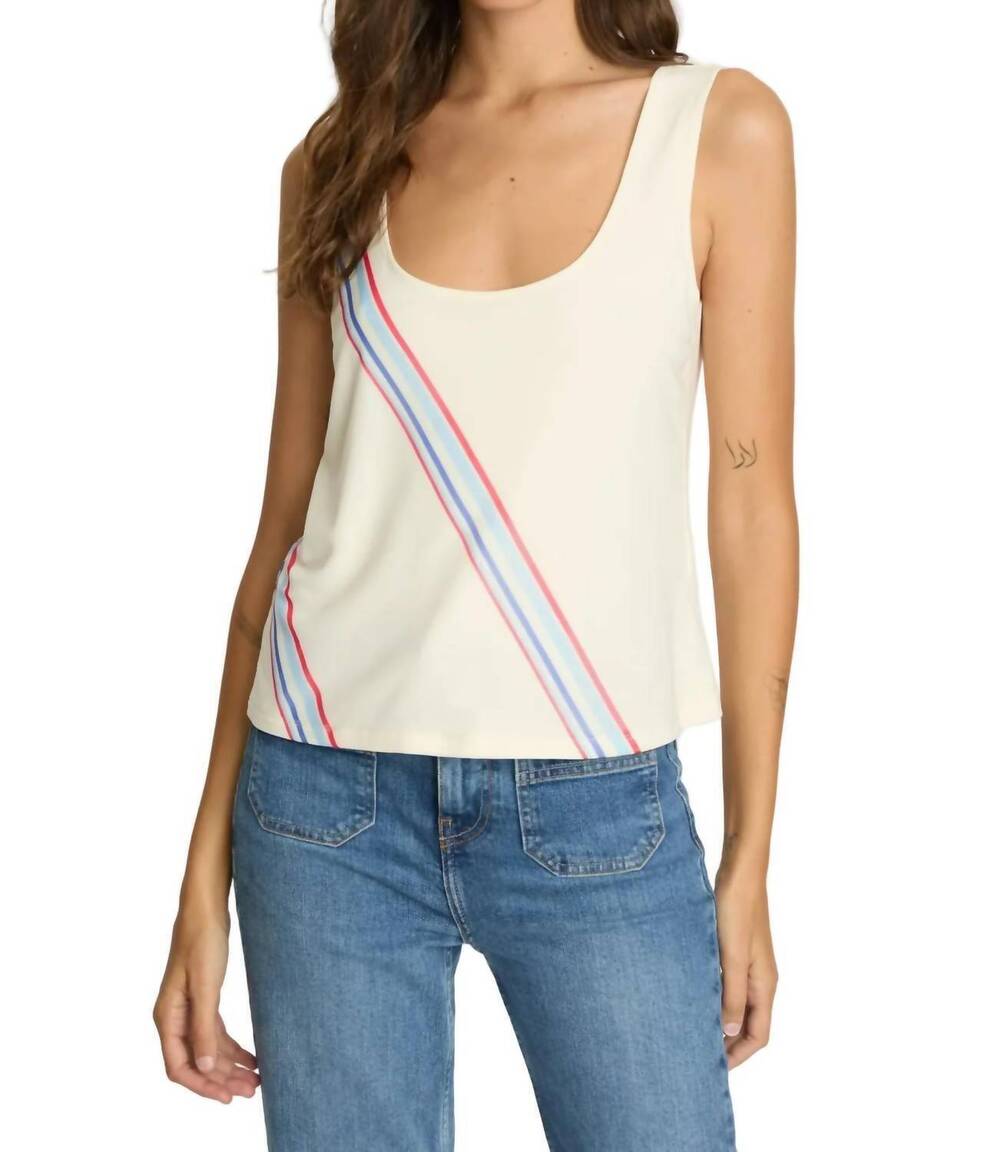 NEW CABALLERO etta scoop neck tank top in nova stripe